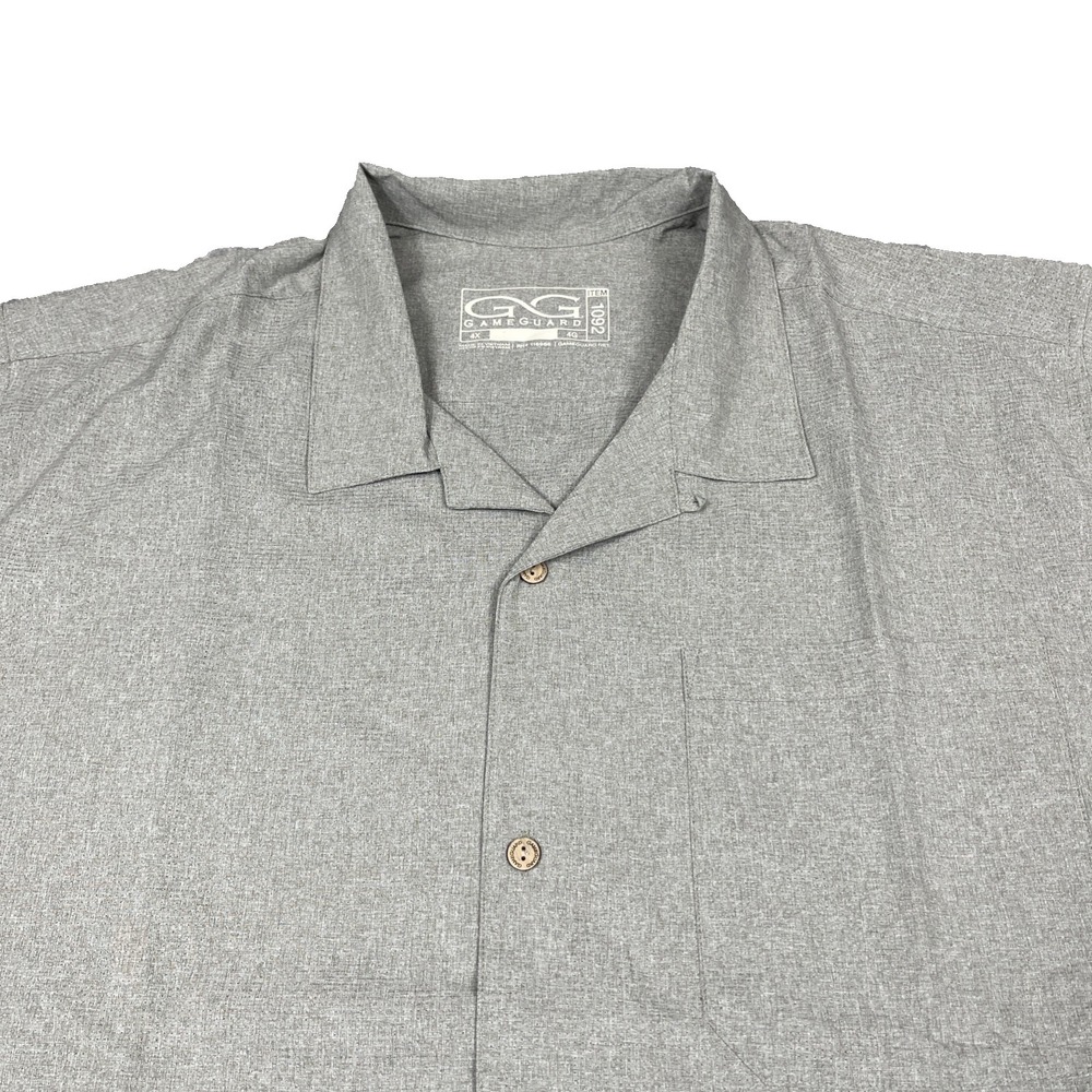 GameGuard Mesquite Camp Shirt 4XL Green Short Sleeve Fishing‎ Button Up Outdoor